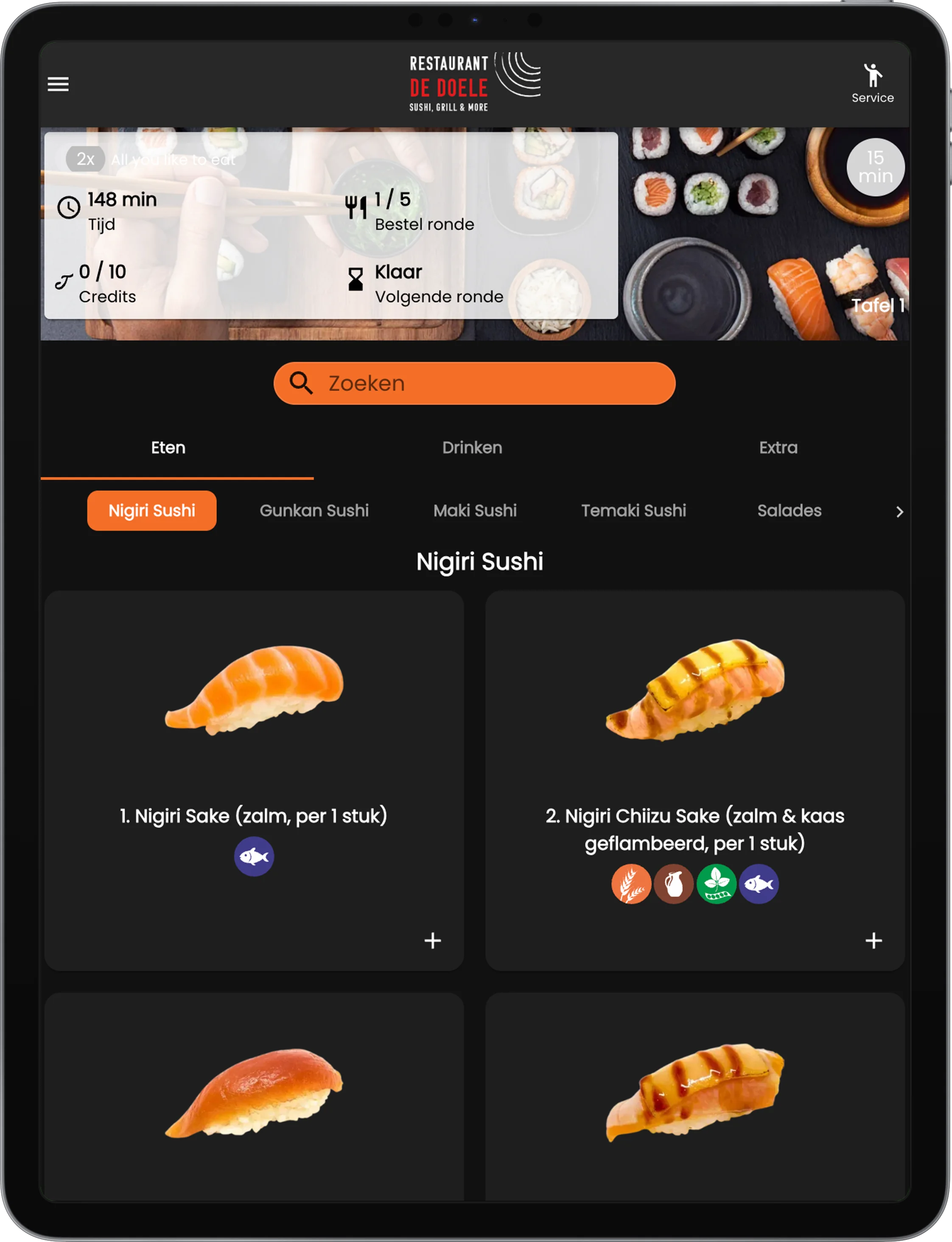 Jamezz All You Can Eat tablet ordering - doele