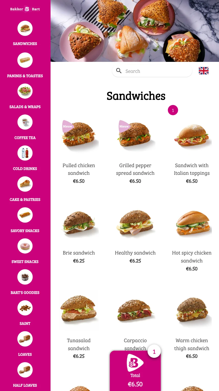 Jamezz kiosk design customization - Fully customizable design with custom colors, branding and menu display