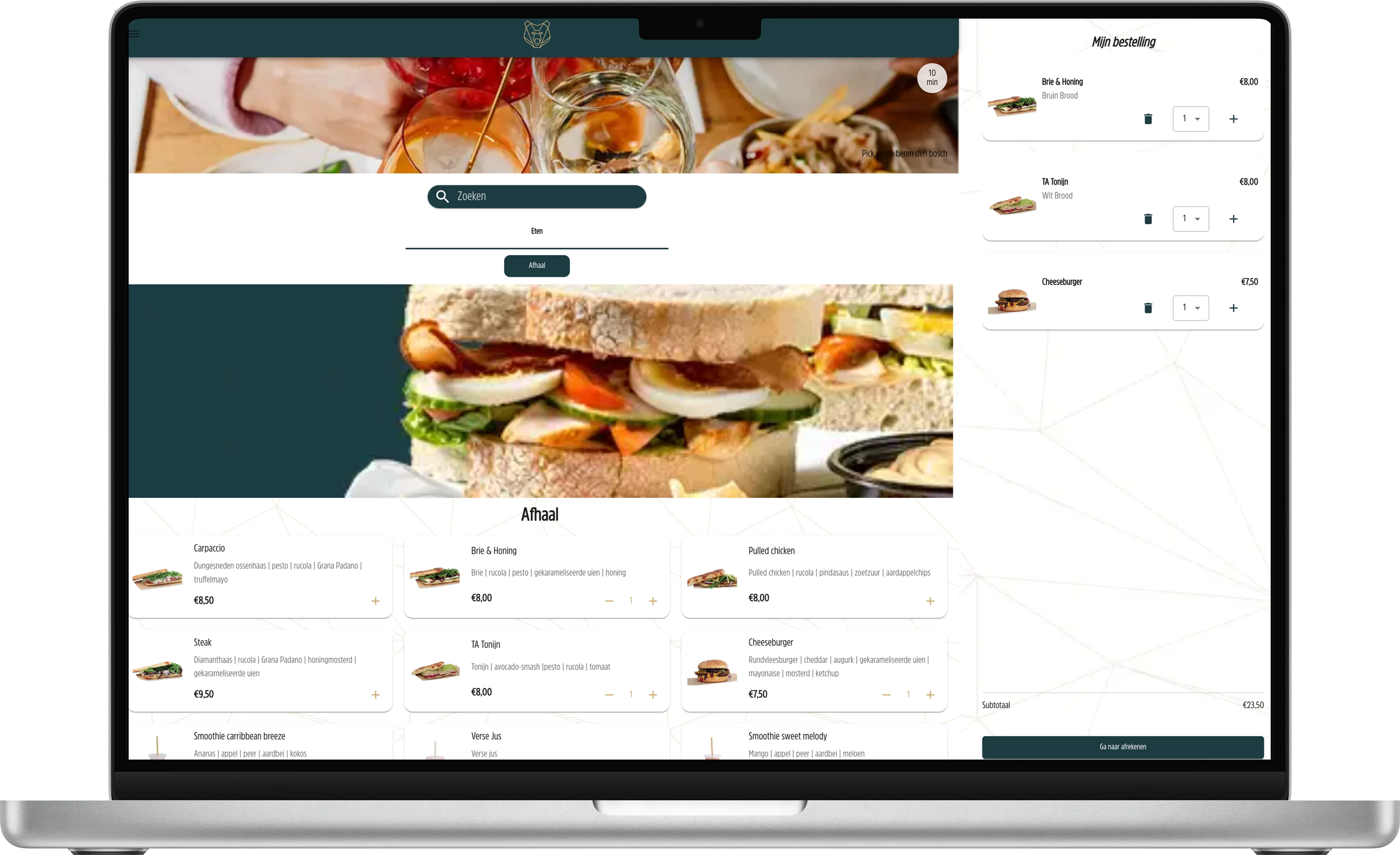 Jamezz online ordering webshop - De Beren online ordering and delivery